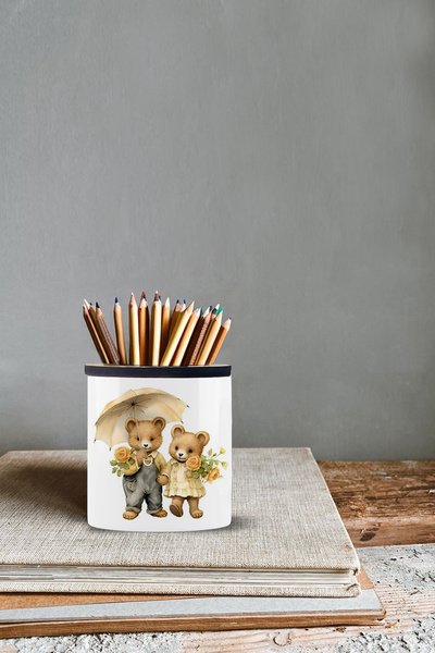 Bytwo Дорогий ведмедик Керамічний пенал 9 см висотою Двосторонній друк -kl25yh-133