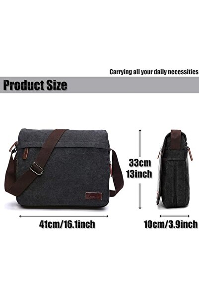 VipDeluXe حقيبة كتف رجالية من LOSMILE، حقيبة كتف من القماش، حقيبة كمبيوتر محمول