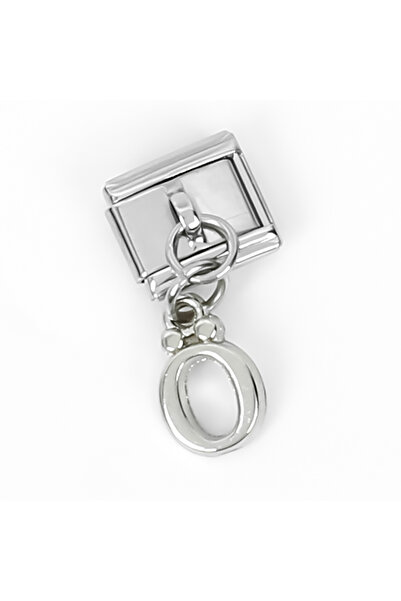 yfhobi Çelik İtalyan Bileklik Charmı, 1 Adet Paslanmaz Çelik Kulplu Harf Char...