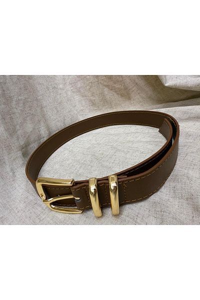 Daves Metal Buckle Belt and Coffee