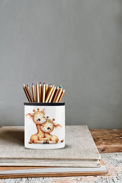 Bytwo Cute Zebra Visual Pen Holder 9cm Height - Ceramic - Two Way Printing