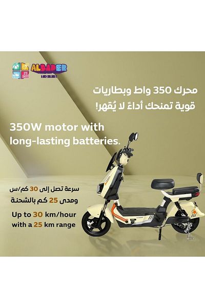 ALBADER Electric Scooter V30, Electric Kick Scooter, Max Speed 47km/h With 4 Batteries 48v, 350w Big Motor