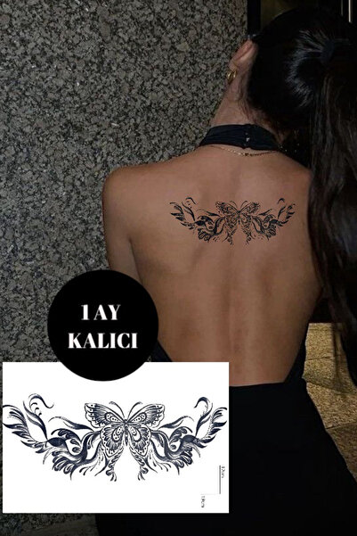TAKIŞTIR Kelebek Figürlü 12 Saat Sonra Kararan Geçici Dövme Tattoo