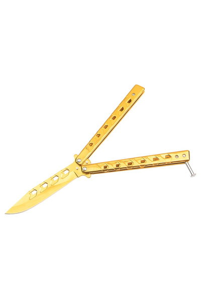 Depox Motýlí nůž IdeallStore, Future Wings, nerezová ocel, 24 cm, zlatý