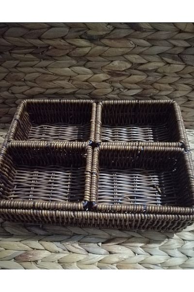 GÖNÜL 4 Compartments 5 Pieces Multi-Purpose Basket Box Organizer Organizer