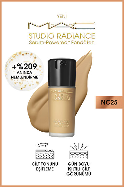M.A.C Anında Cilt Tonunu Eşitleyen Studio Radiance Powered™ Nc25 Serum Fondöt...