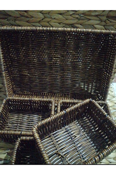 GÖNÜL 4 BÖLMELİ 5 PARÇA ÇOK AMAÇLI SEPET KUTU ORGANİZER DÜZENLEYİCİ