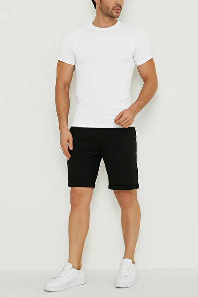 WUCHT Ανδρικό μπλουζάκι με λευκά μανίκια με στενή εφαρμογή Compression Gym Fitness Sports T-shirt