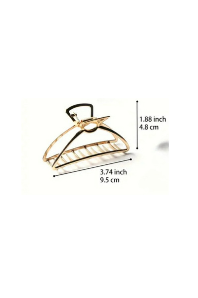 TREND Large Size Gold Metal Half Moon Shaped Latch Buckle Modern Design Hair Accessory