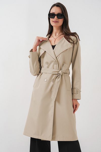 Bigdart K. Beige 5918 Trenchcoat mit zweireihigem Kragen
