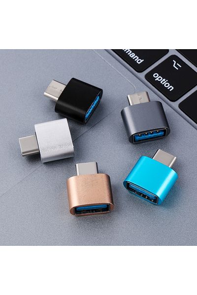 Gplus Blue USB to Typec Otg Converter Adapter Android Dvr Compatible Chip