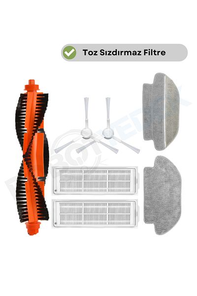 robotyedek Xiaomi Mop Pro Styj02ym (White) - 7-piece Compatible Spare Brush and Hepa Filter Set