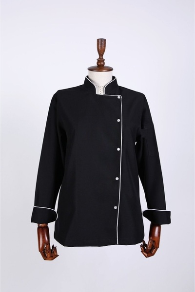 Genel Markalar Kadın Siyah Şef Aşçı Ceket