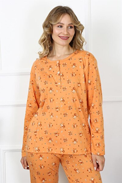 modaserdem Mdsrdm Women's Plus Size Long Sleeve Pajamas Suit