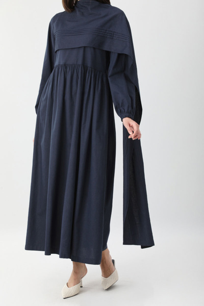 ZÜLAYS Ahuse Elbise Lacivert