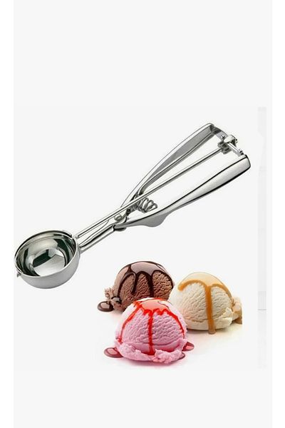 SYN AKSESUAR Stainless Steel Ice Cream Scoop, Professional Portion Ladle