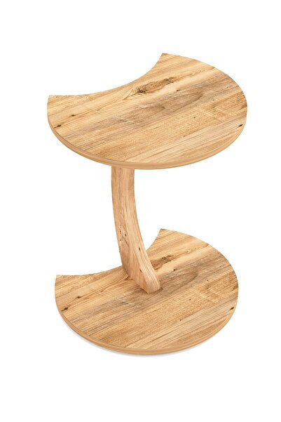 interGO Wheeled Side Table - Jet - Atlantic Pine Pattern