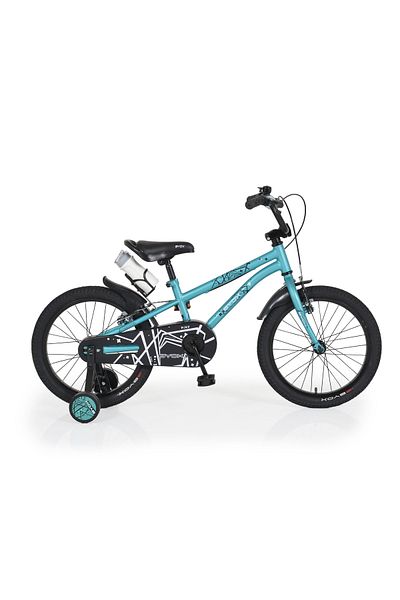 OEM Children's Bicycle 5-9 Years with Training Wheels, Byox Pixy Green 18 Inch, Metal Frame