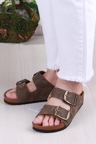 Pierre Cardin 7551 Anatomical Comfortable Original Product Double Buckle Women's Slippers