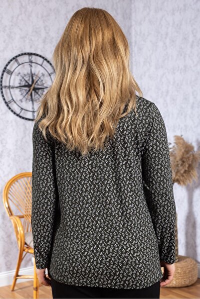 Mutlu City Γυναικείο νέο μοντέλο υψηλής ποιότητας μπλούζα με στρογγυλή λαιμόκοψη Μεσαίωνα Mother χτενισμένη βαμβακερή μπλούζα 6545