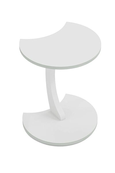 interGO Wheeled Side Table - Jet - White