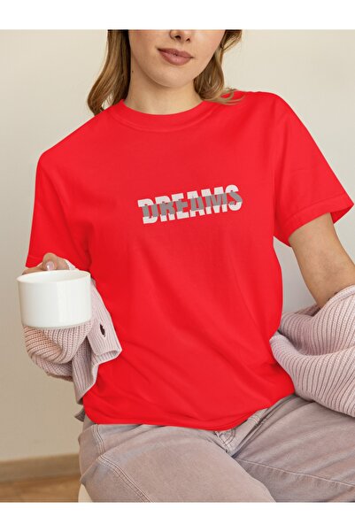 Butik ΓΥΝΑΙΚΕΙΟ ΜΠΛΟΥΖΑ 100% ΒΑΜΒΑΚΙ DREAMS TRANSFER PRINTED ΣΤΡΟΓΓΥΛΟ ΛΟΥΡΙΚΟ ΜΑΝΙΚΙ