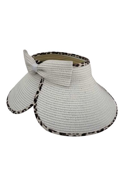 Aware Time Women's Visor Straw Beach Hat