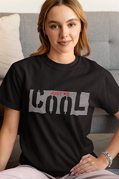 Butik TRIOC DE DAMĂ bumbac 100% LU JUST BE COOL, IMPRIMAT CU TRANSFER, Gât ro...