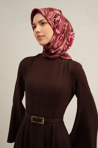 Armine Πολύχρωμο μεταξωτό μαντήλι 7 κόκκων Twill 9323D μοτίβο μάρμαρο