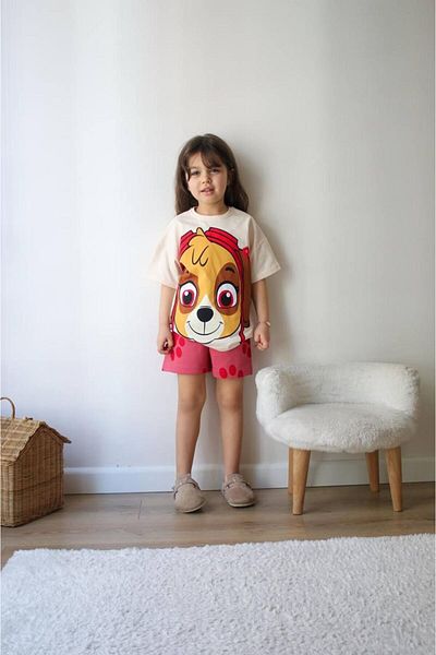 Canlook Σετ κοντομάνικο σορτς για κορίτσια με στάμπα Paw Patrol