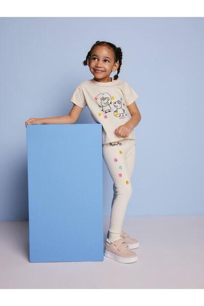 Pink Hippo Kids Σετ με εμπριμέ μπλουζάκι και κολάν με ραβδώσεις για κορίτσια ...