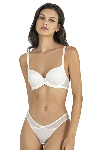 Fabony Cross Detailed Tulle Bra Set