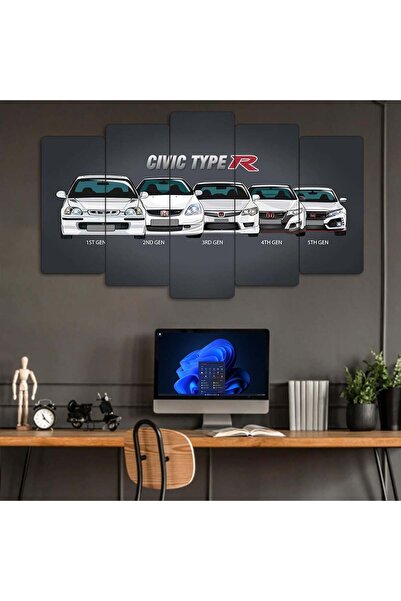 EVLOYA Honda Civic Type R Serisi - 5 Parçalı Araba Tablo