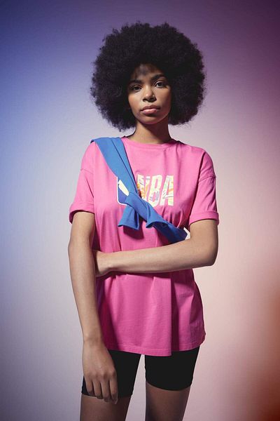 DeFacto Μπλουζάκι NBA Wordmark Oversize - Crew Neck, κοντό μανίκι B4738ax24sp