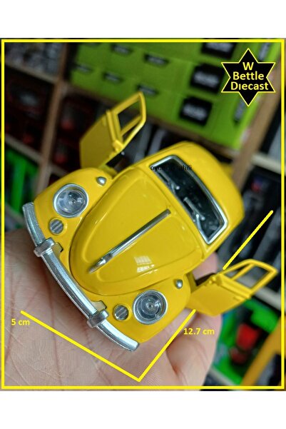 OYUNCAKSAHİLİ Volkswagen Bettle Klasik Nostaljik 12.7cm Kaplumbağa Araba Çekb...