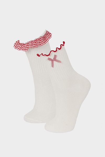DeFacto 2-teilige lange Baumwollsocken für Mädchen E6262a8ns