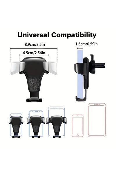 DMR Car Phone Holder Clamp on Air Conditioning Grille Car Phone Holder Clamp