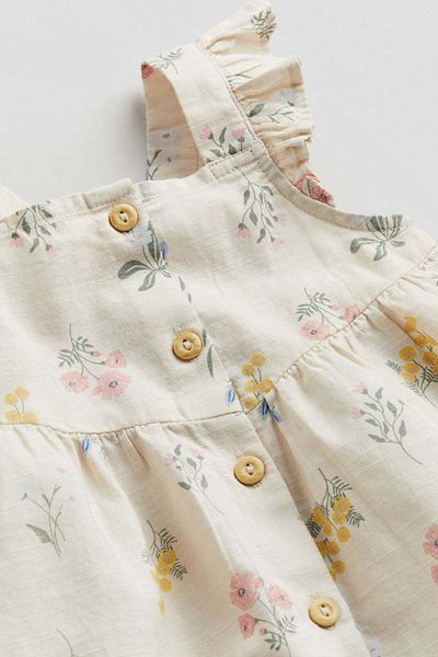 H&M Flounce-trimmed cotton dress