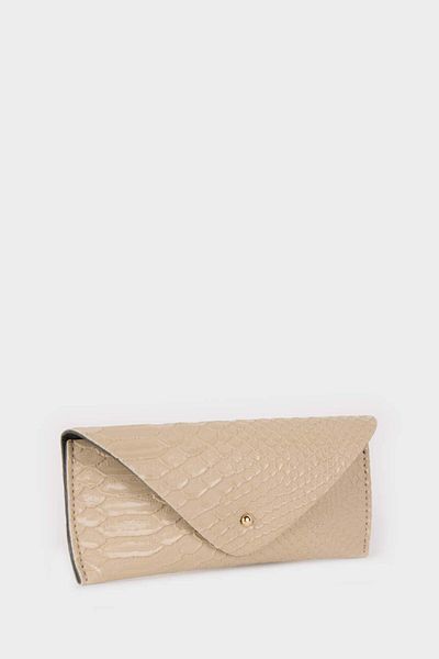 DeFacto Women's Snakeskin Pattern Sunglasses Case E6580Axns