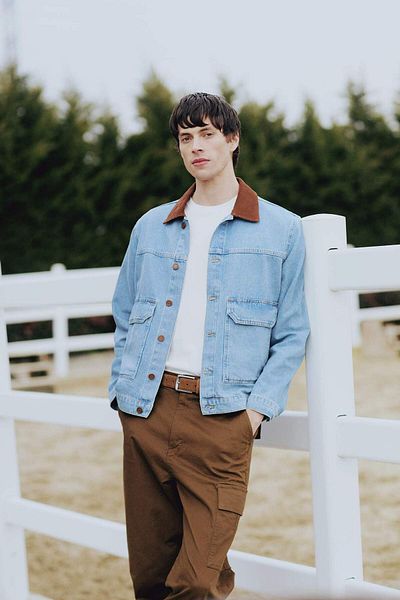 DeFacto 100% памучно дънково яке Slim Fit Slim Fit с контрастна яка E6533ax25sp