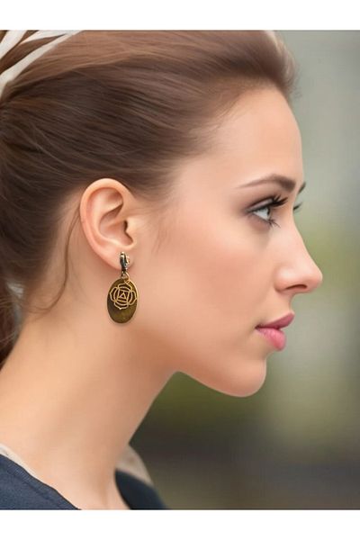 dela otantik Handmade Geometric Boheşaneler Cube - Colorful Oval Symbol - Authentic Ethnic Pattern