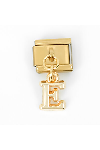 yfhobi Çelik İtalyan Bileklik Charmı, 1 Adet Paslanmaz Çelik Kulplu Harf Char...