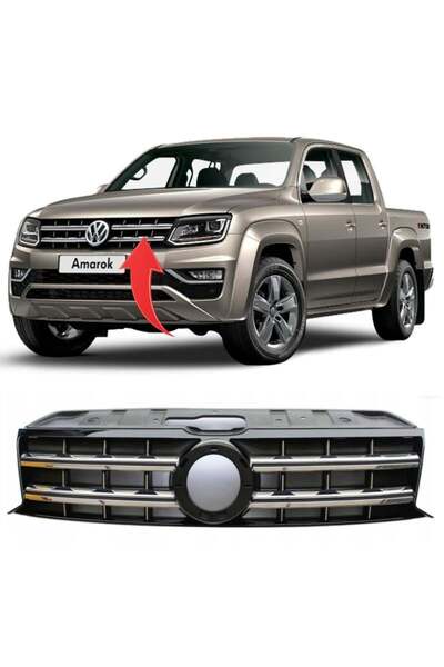 gkl Vw Amarok Ön Panjur Kromlu parlak Siyah 2017 Sonrası 2H6853651C