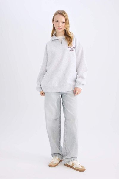 DeFacto Coool Oversize Fit Wide Fit Basic Plain Sweatshirt E2433Ax24Wn