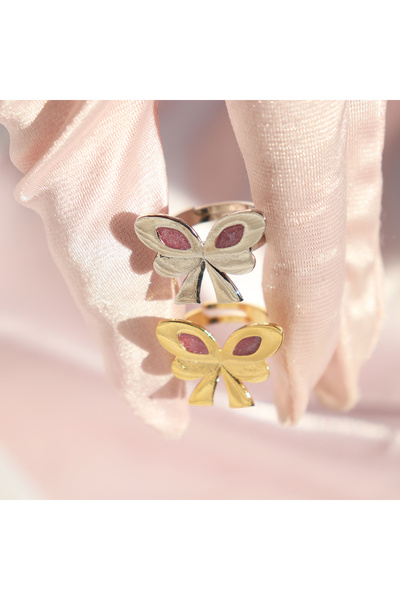 Yenress Collection Clove Yüzük, Valorant Yüzük, Kelebek Yüzüğü, Altın Renk