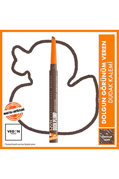 NYX قلم تحديد الشفاه داك بلمب ممتلئ الجسم باللون الرمادي الداكن