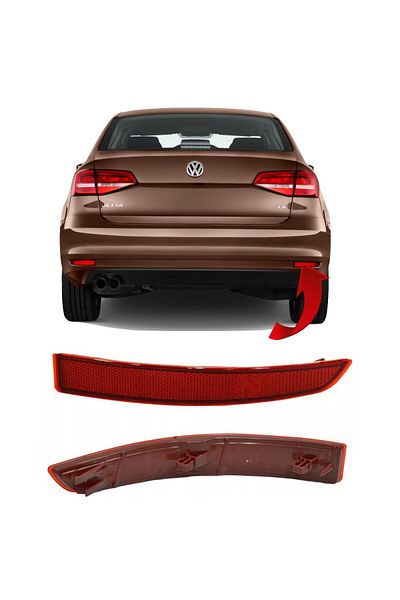 ZETOTO Vw Jetta 2015-2018 Rear Bumper Reflector - Right Side Passenger Side 5C 6945106 B M3721