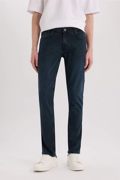 DeFacto Pedro Slim Fit στενή εφαρμογή κανονική μέση στενό τζιν παντελόνι R8791AZ25SP
