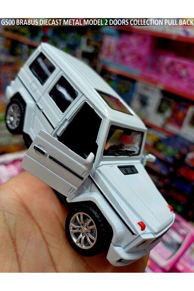 OYUNCAKSAHİLİ Mercedes Benz Brabbus G500 Model Jip Diecast Metal G65 Araba Kapılar Açılır Çekbırak G63 Beyaz