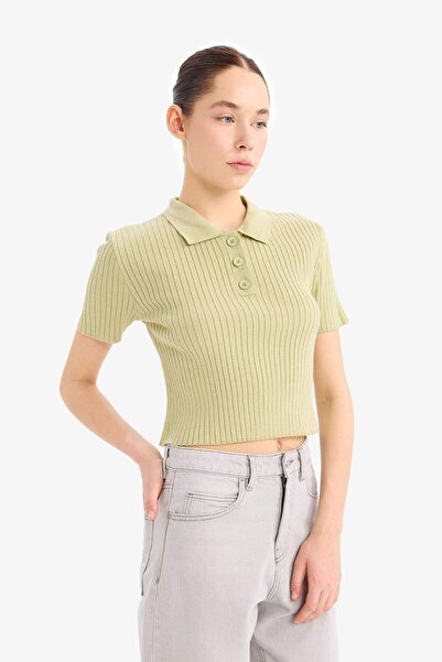 DeFacto Slim Fit Dar Kesim Polo Yaka Triko Kazak N9752az25sp